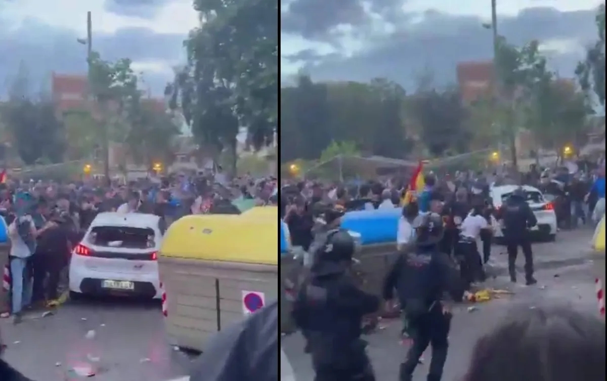 14 شخصاً صدمتهم سيارة قبل مباراة برشلونة وإسبانيول