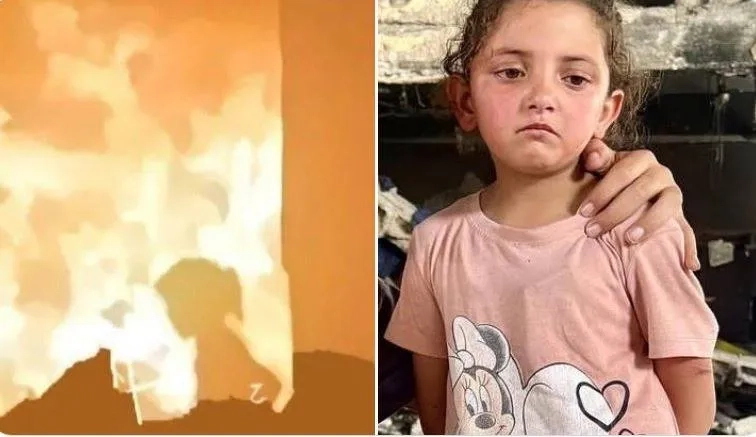 من هي الطفلة التي ظهرت وسط النيران في غزة؟