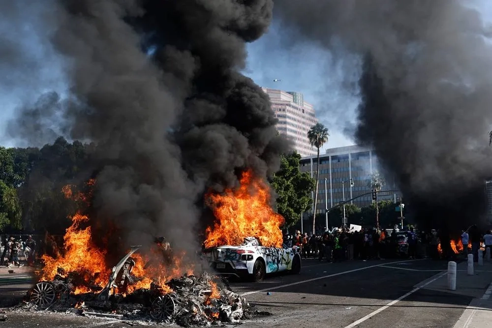Protests Intensify in Los Angeles after Trump Deploys Hundreds of National Guard Troops