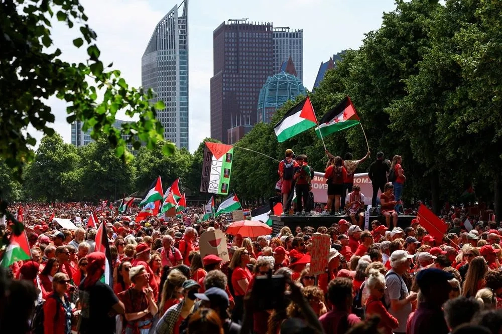 Tens of Thousands Protest in Netherlands over Israel's Actions in Gaza