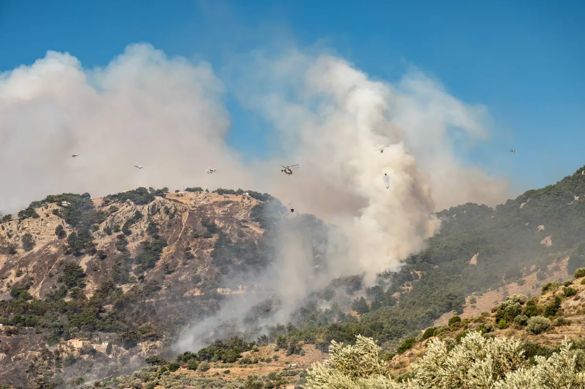Greece to Reinforce Firefighting Teams on Chios as Wildfires Rage for Second day