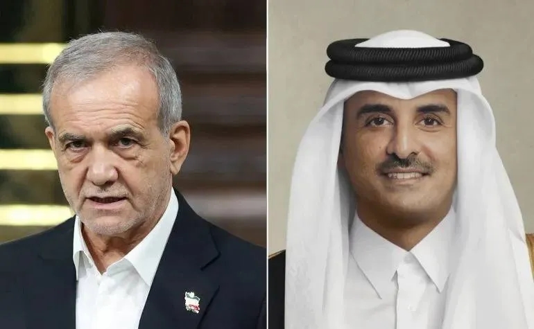 الرئيس الإيراني يعرب لأمير قطر عن «أسفه» للهجوم الصاروخي