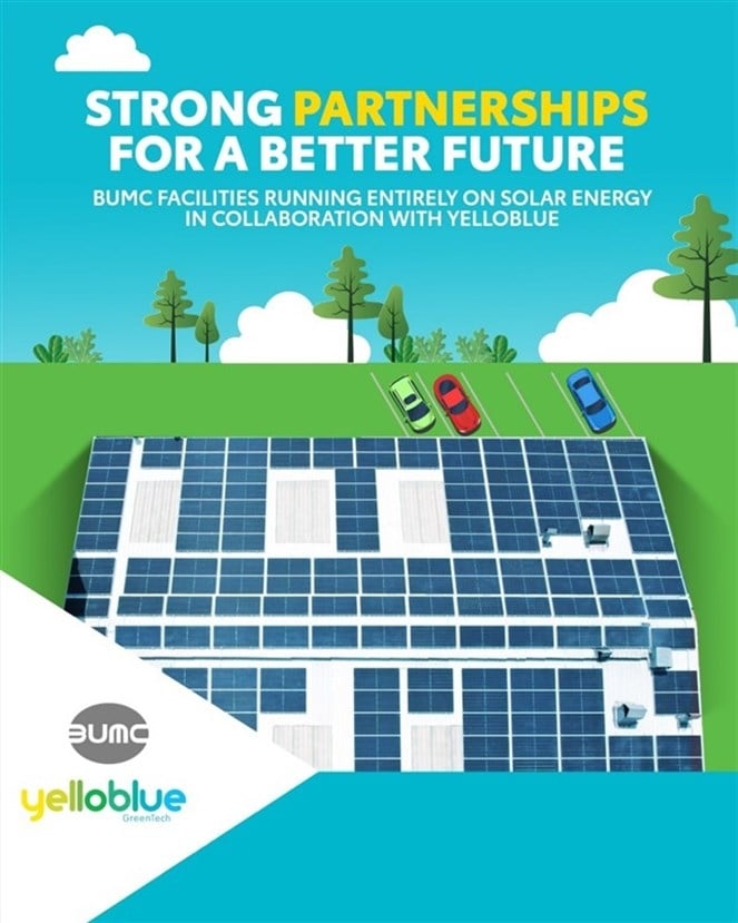 شركة BUMC s.a.l. و Yelloblue تعززان دمج الطاقة الشمسية في مرافق رئيسية في لبنان