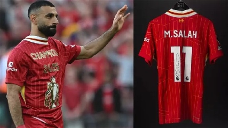 مزاد على قميص صلاح.. العروض تصل 9 ملايين جنيه