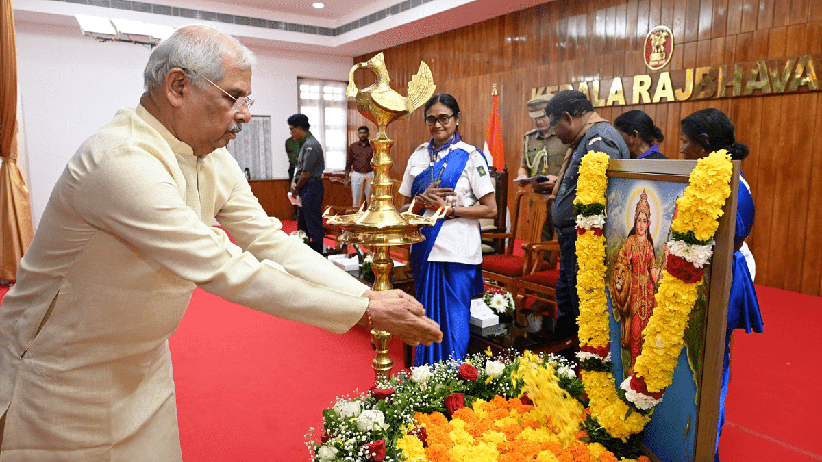 ‘Bharat Mata' portrait pits LDF against Kerala Governor, again. ‘Turning Raj Bhavan into party office'