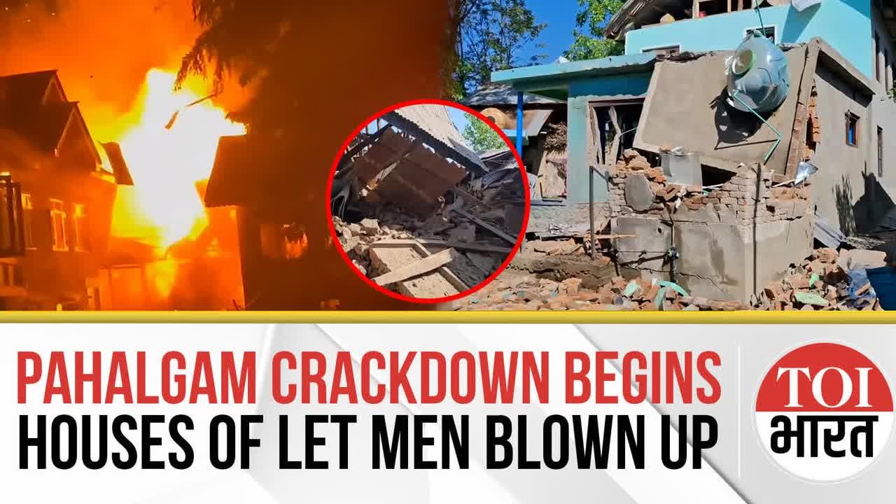 Pahalgam Crackdown: Homes of Let Terrorists Linked to Terror Attack Demolished in Tral and Bijbehara