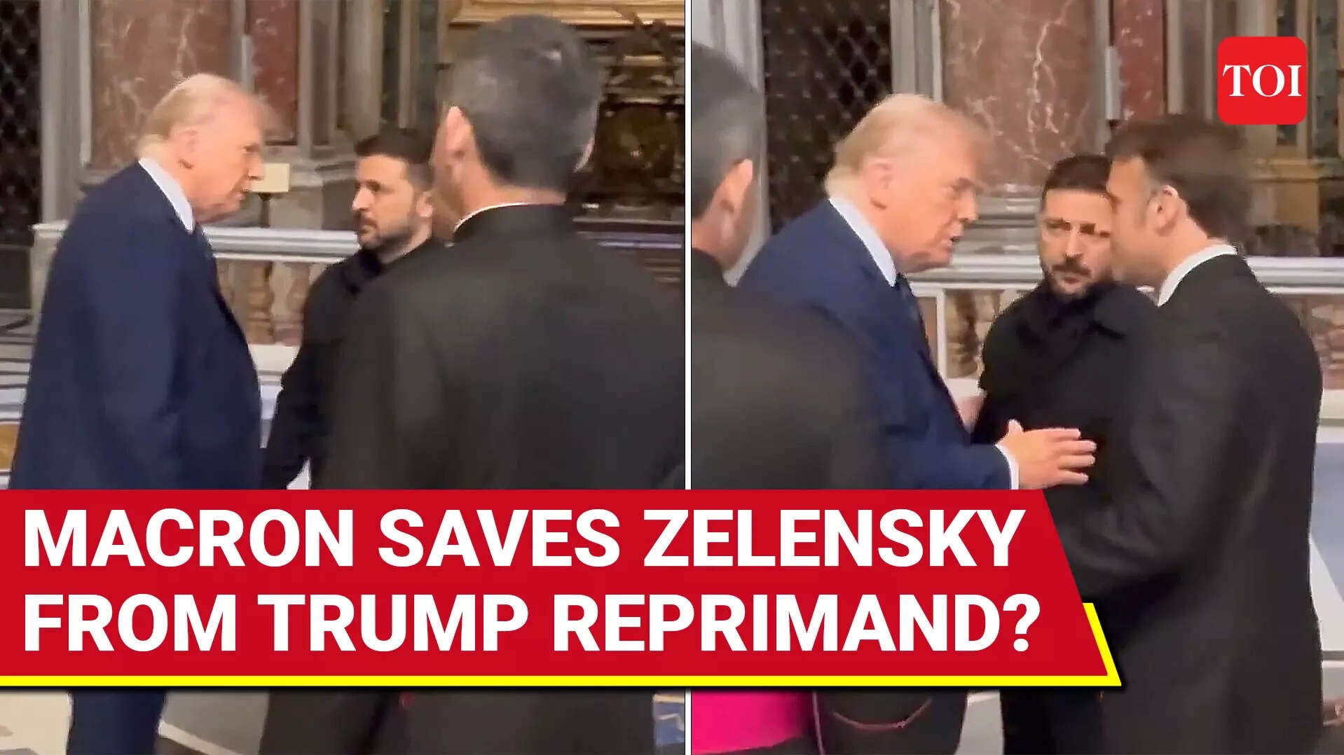 On Cam: Macron Jumps In To Save Zelensky From Trump Reprimand In Vatican Amid Pope Funeral?