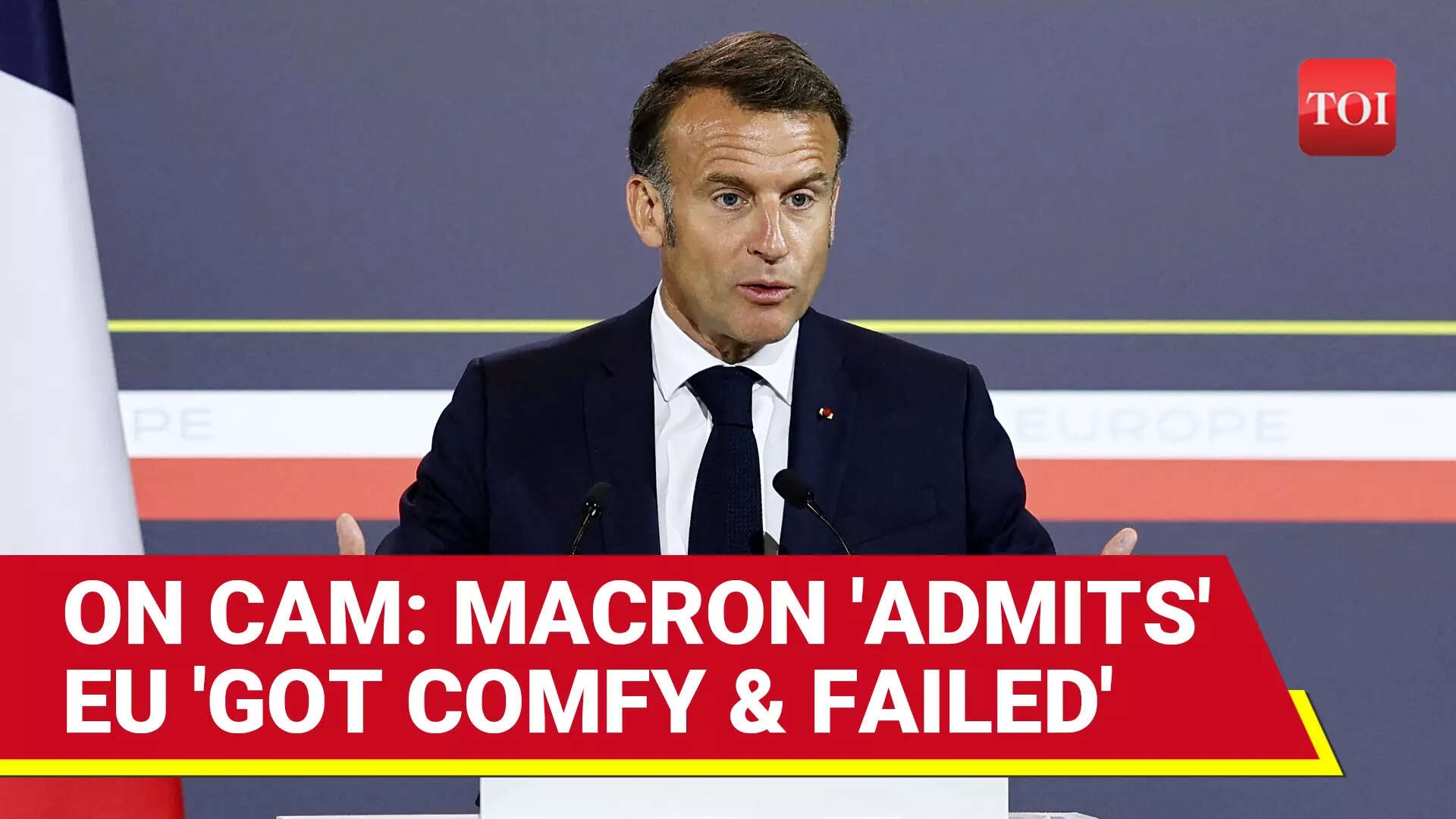 Macron Attacks Trump In Big Europe Admission On Stage With EU Boss