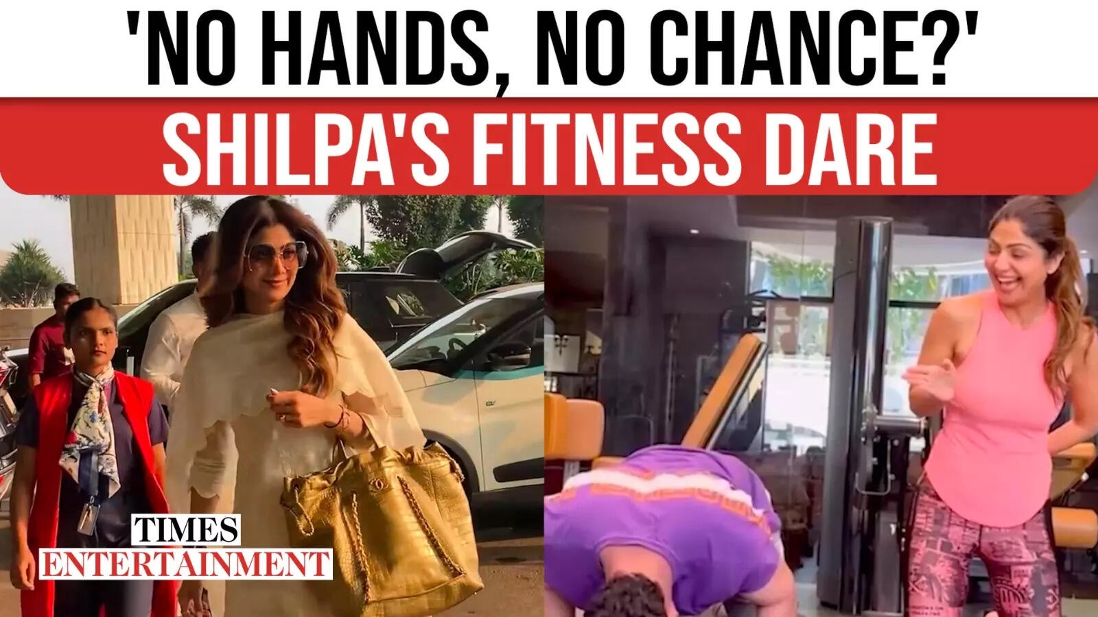 Shilpa Shetty Drops No-Hands Fitness Challenge
