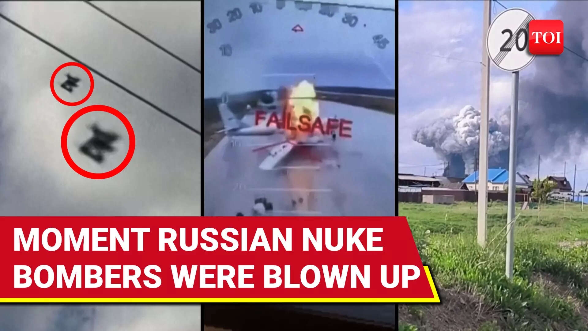 Russian NUCLEAR BOMBERS Turn Into FIREBALL; Terrifying Moment On Cam After Ukraine Attack