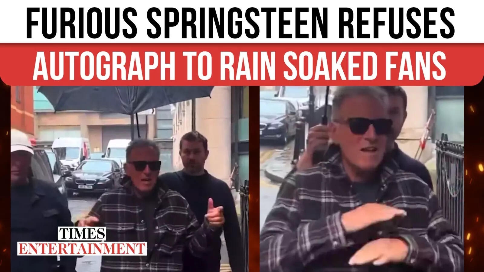 Furious Bruce Springsteen Refuses To Give Autograph To Fans Standing In Rain Outside Hotel