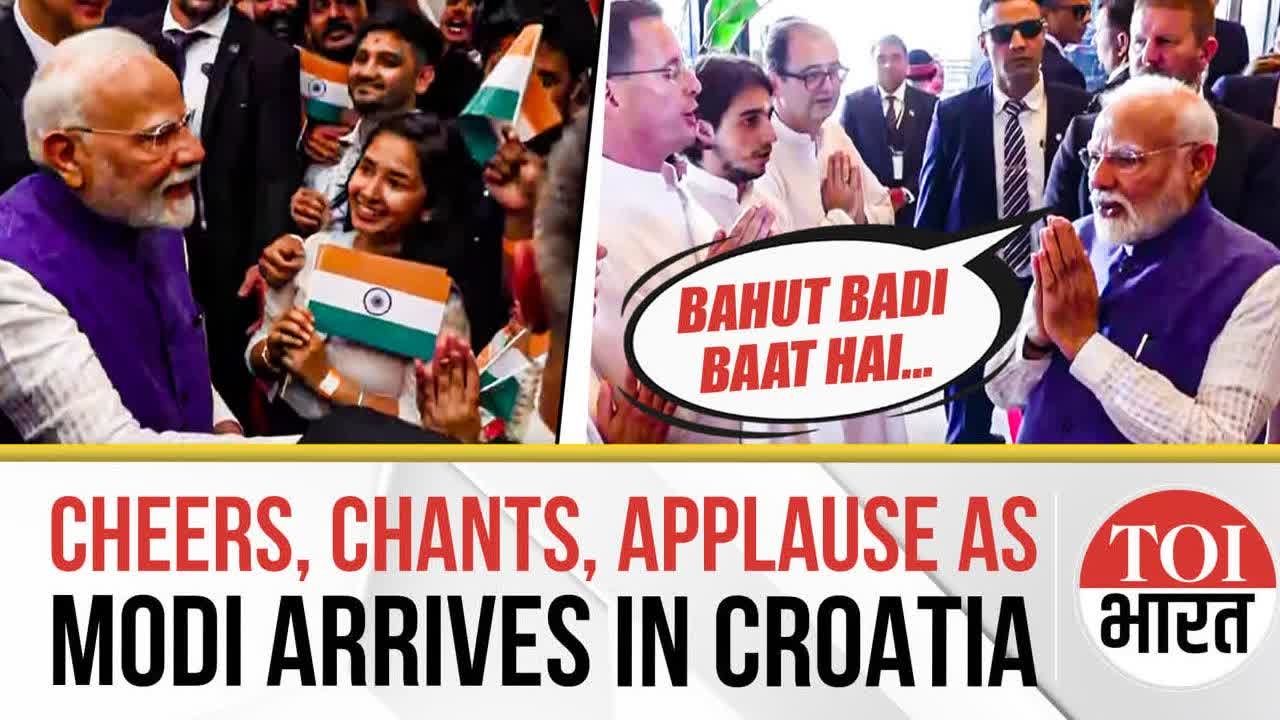 Cheers And Chants Echo As Modi Arrives In Zagreb On First-Ever Visit By An Indian PM To Croatia