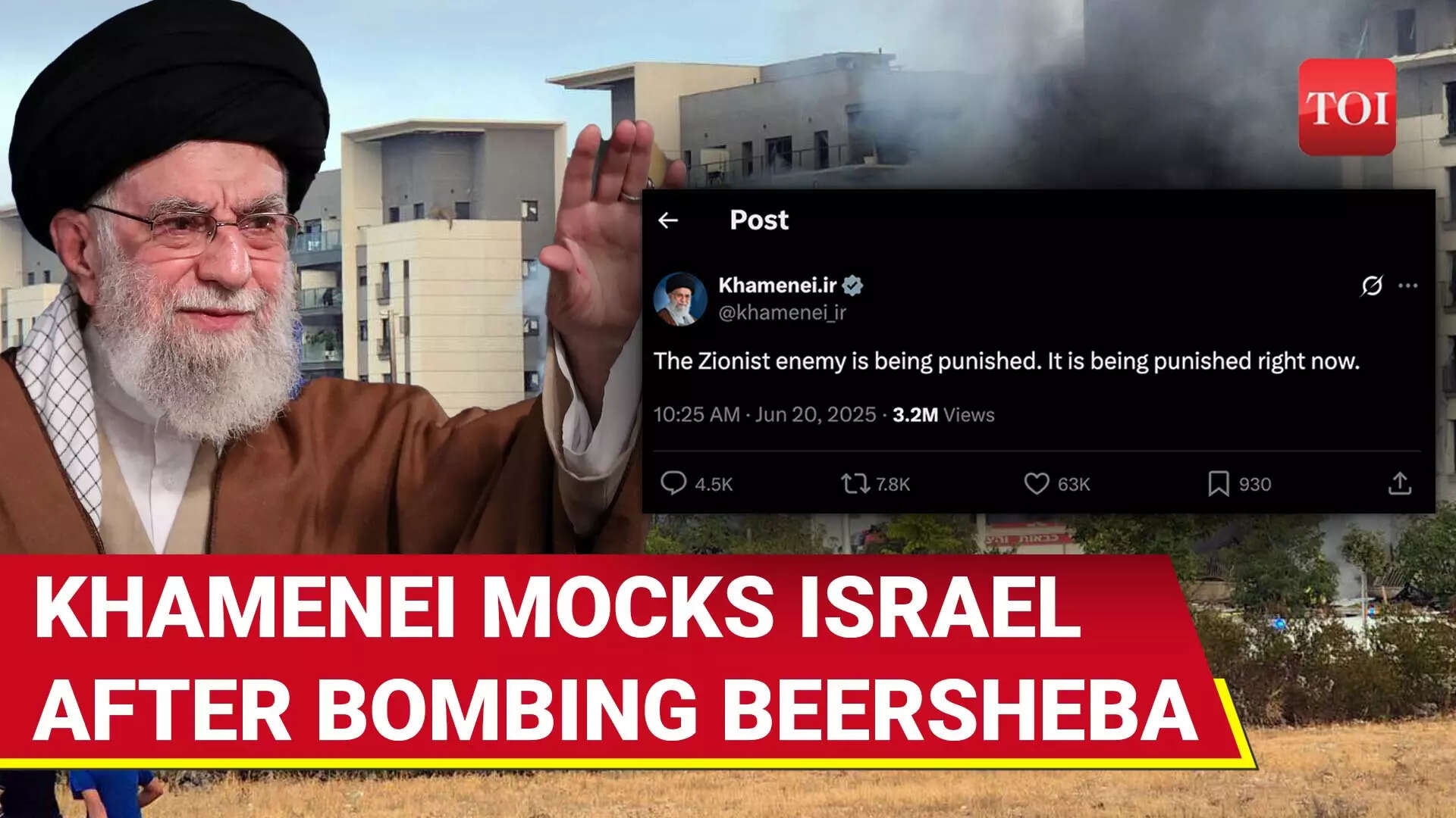 'Zionist Enemy Is Being Punished': Iran Supreme Leader Ayatollah Khamenei Issues Warning