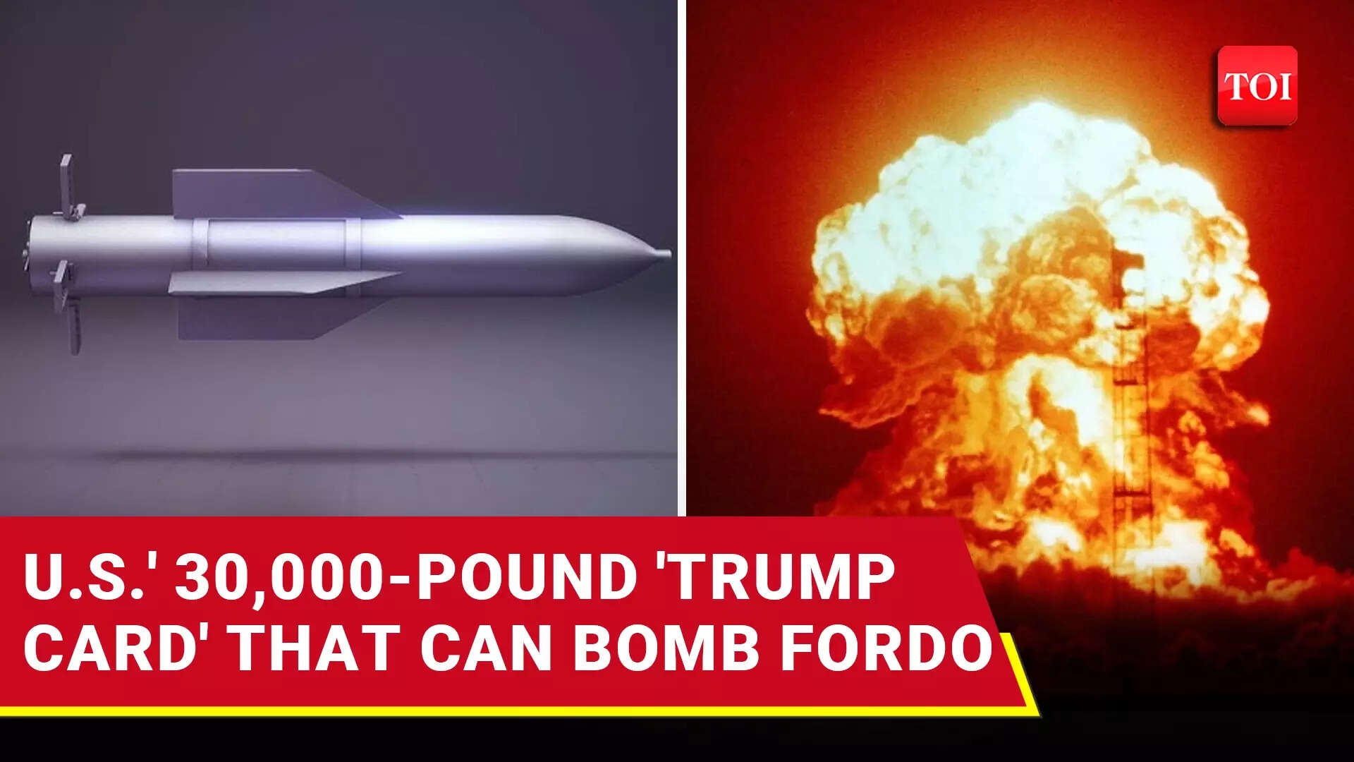U.S.' Bombers To Drop 30,000-pound GBU-57 On Iran's Fordo Nuke Site