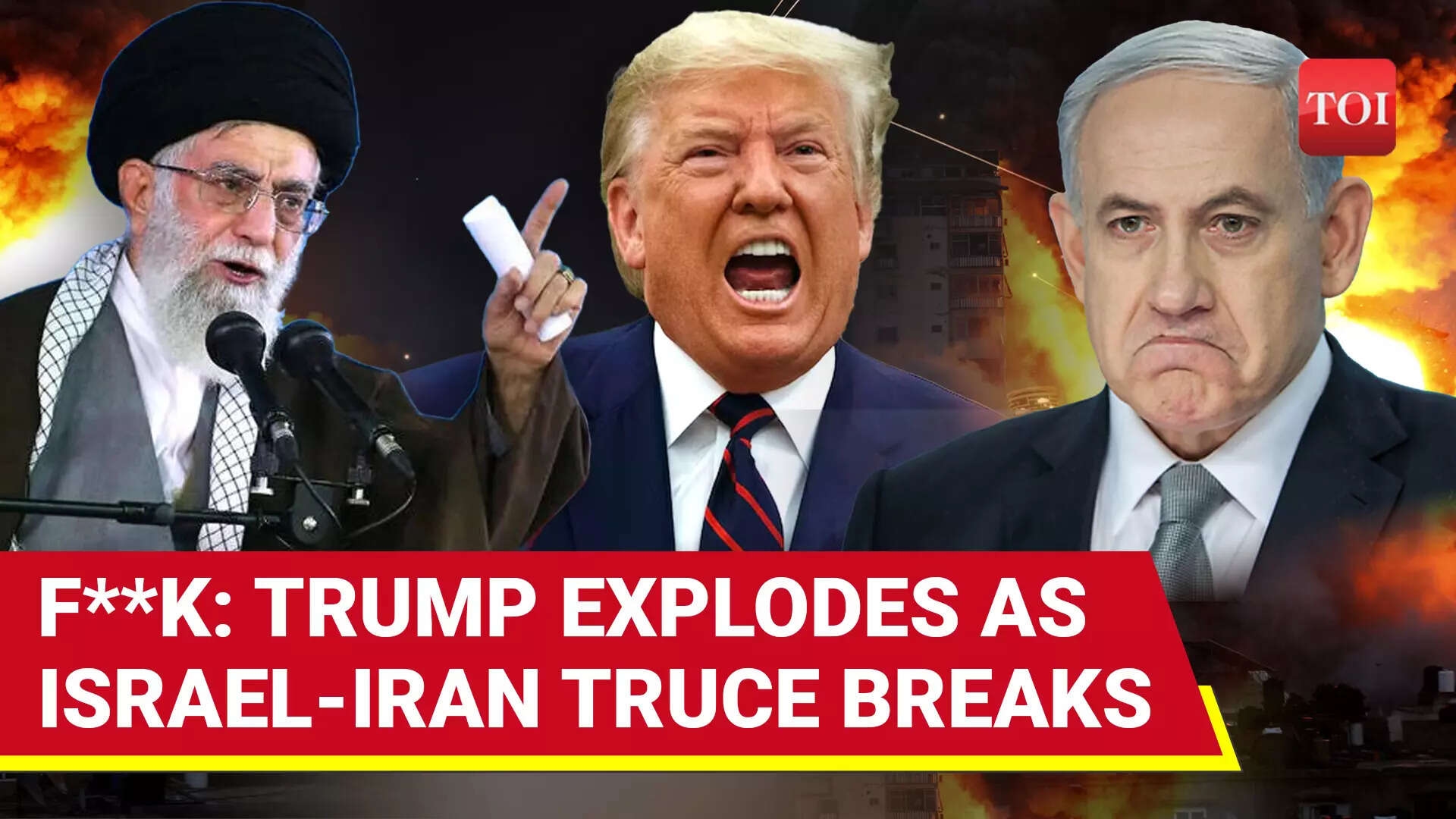 "What The F**k": Angry Trump Lashes Israel, Iran As War Spirals Despite 'Ceasefire'