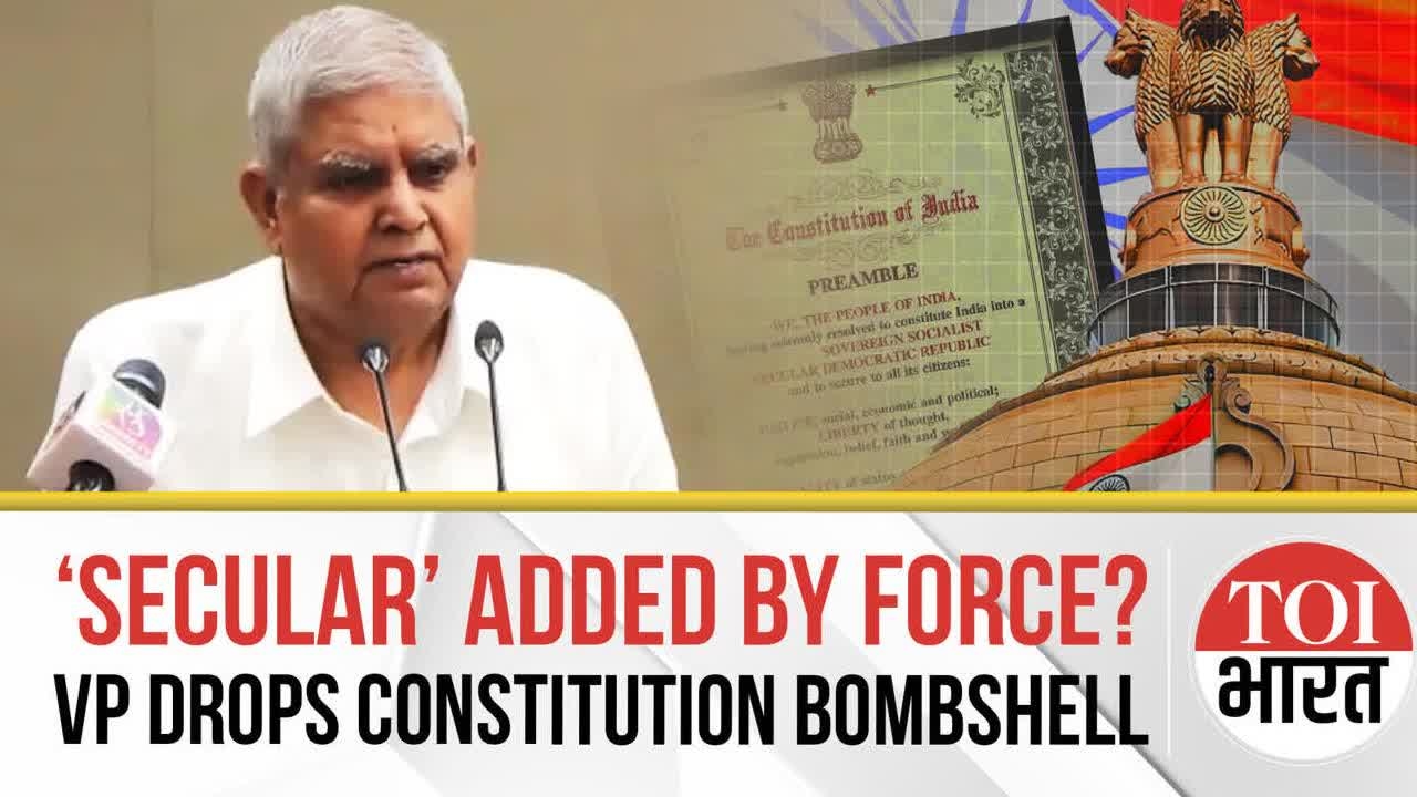 'Preamble Not Changeable,, but Was Changed in 1976 During Emergency: VP Dhankhar Stirs Debate