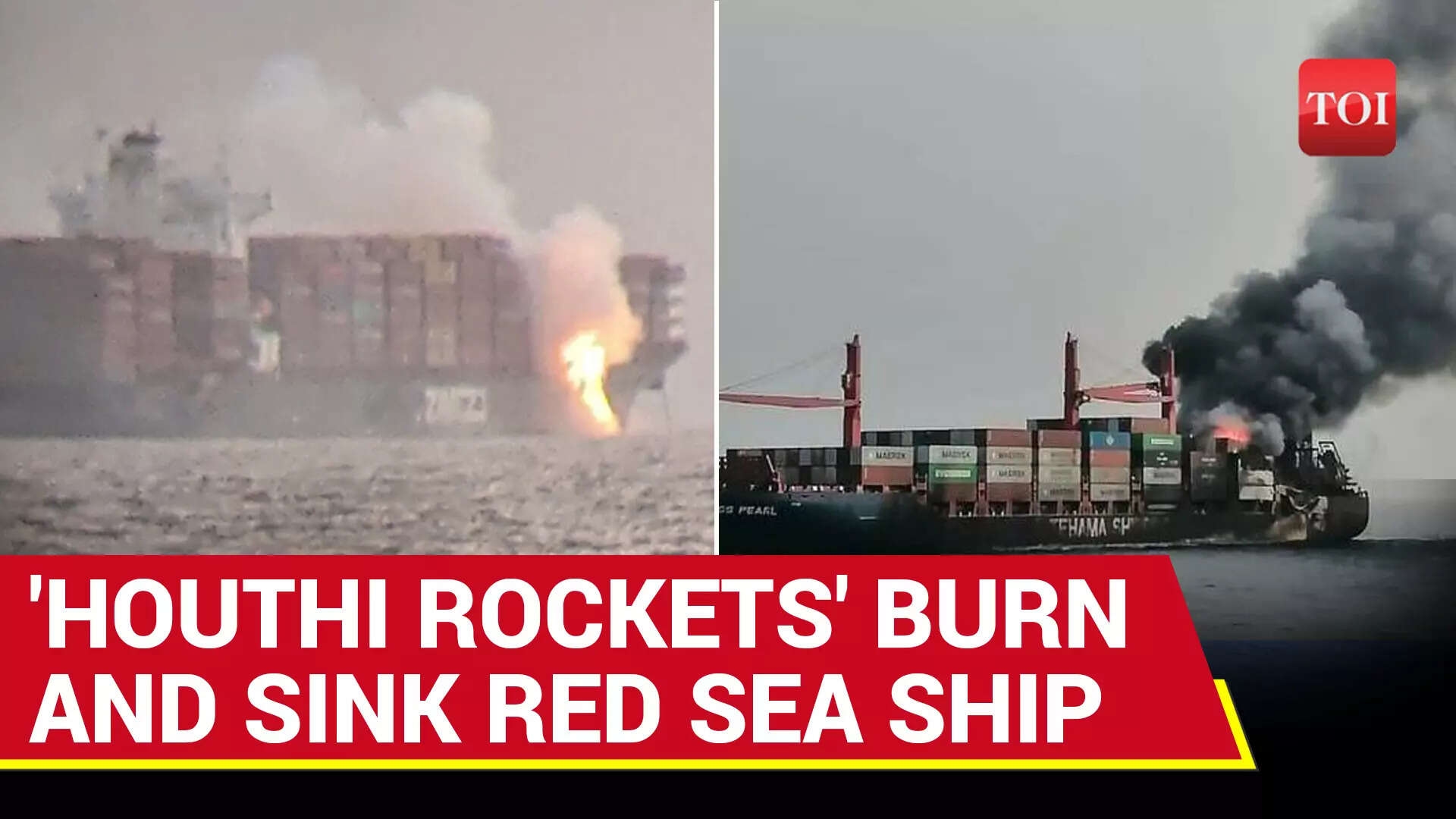 Red Sea Attack: Cargo Ship Hit By Rockets Sinking, Crew Preparing For Exit, Says UK Maritime Agency