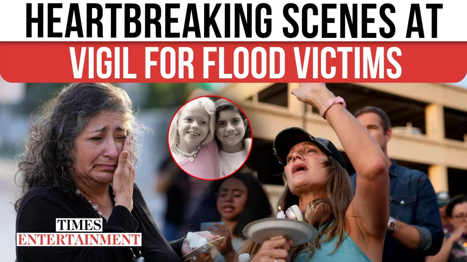 Emotions Run High At Vigil For Victims Of Texas Floods
