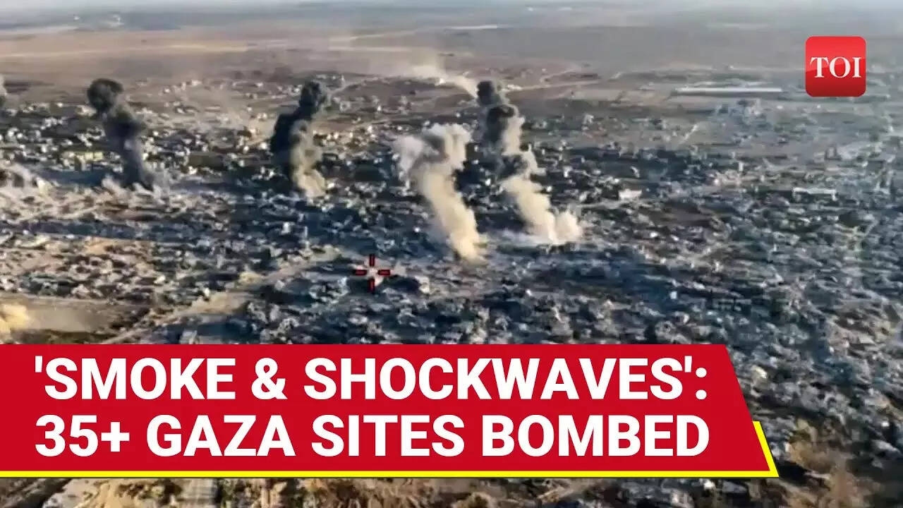 On Cam: 35+ Gaza Sites BOMBED In 60 Minutes; IDF's Biggest Strike On Hamas In A Week