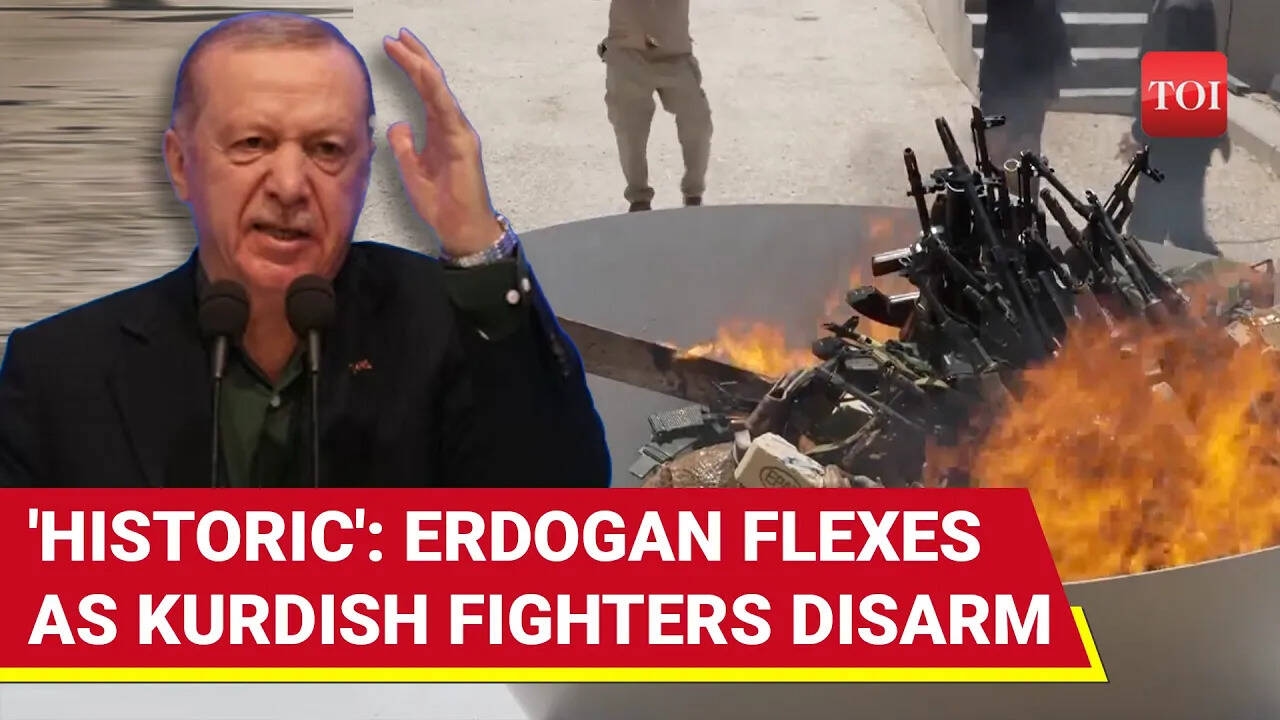 'Turkiye Has Won': Erdogan's FIRST Victory Speech After Kurdish PKK Fighters Disarm
