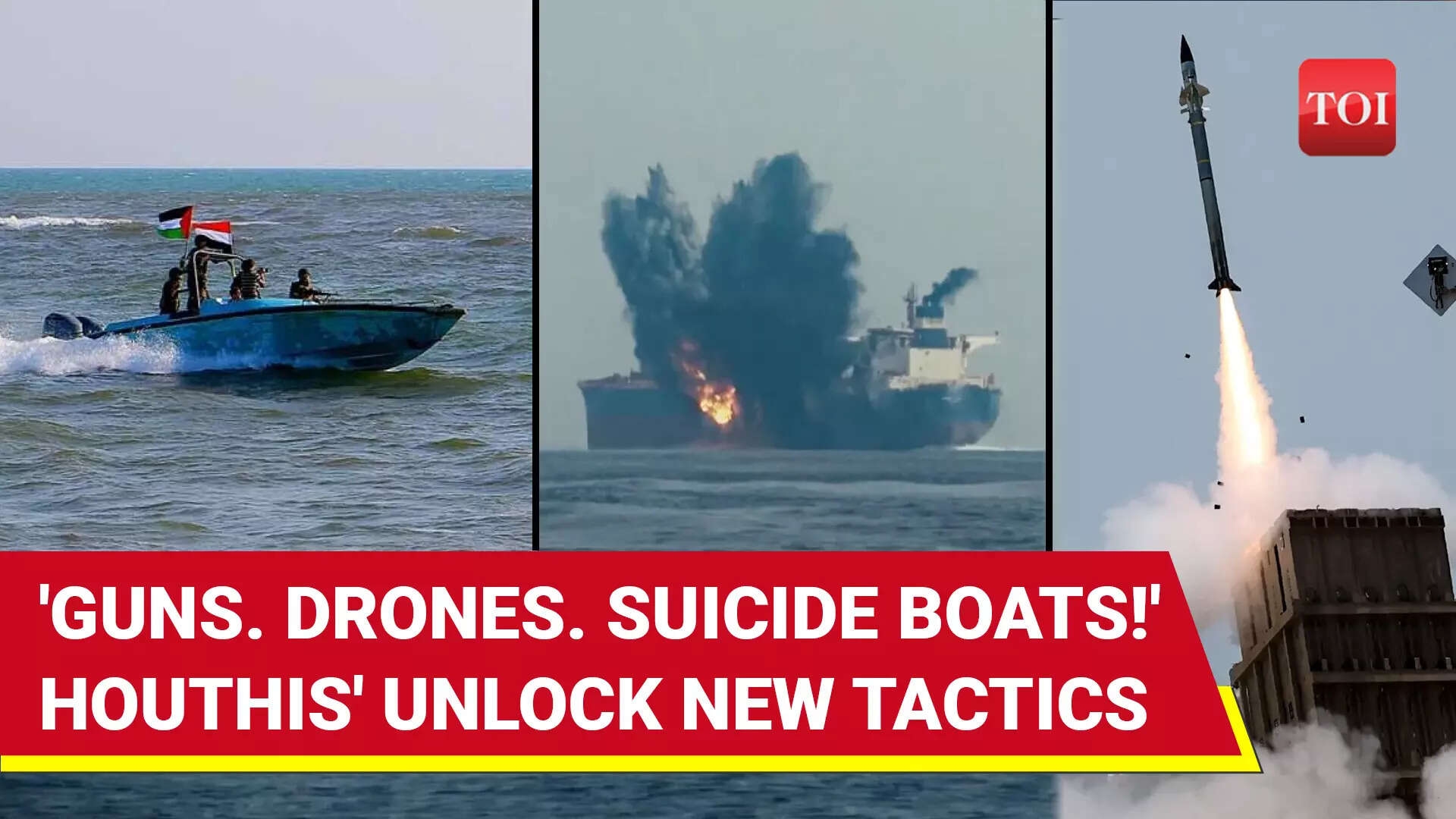 Houthis' LETHAL NEW Strategy To Sink Ships: Drone Swarms, Raid Units, Speed Boats I Red Sea Mayhem