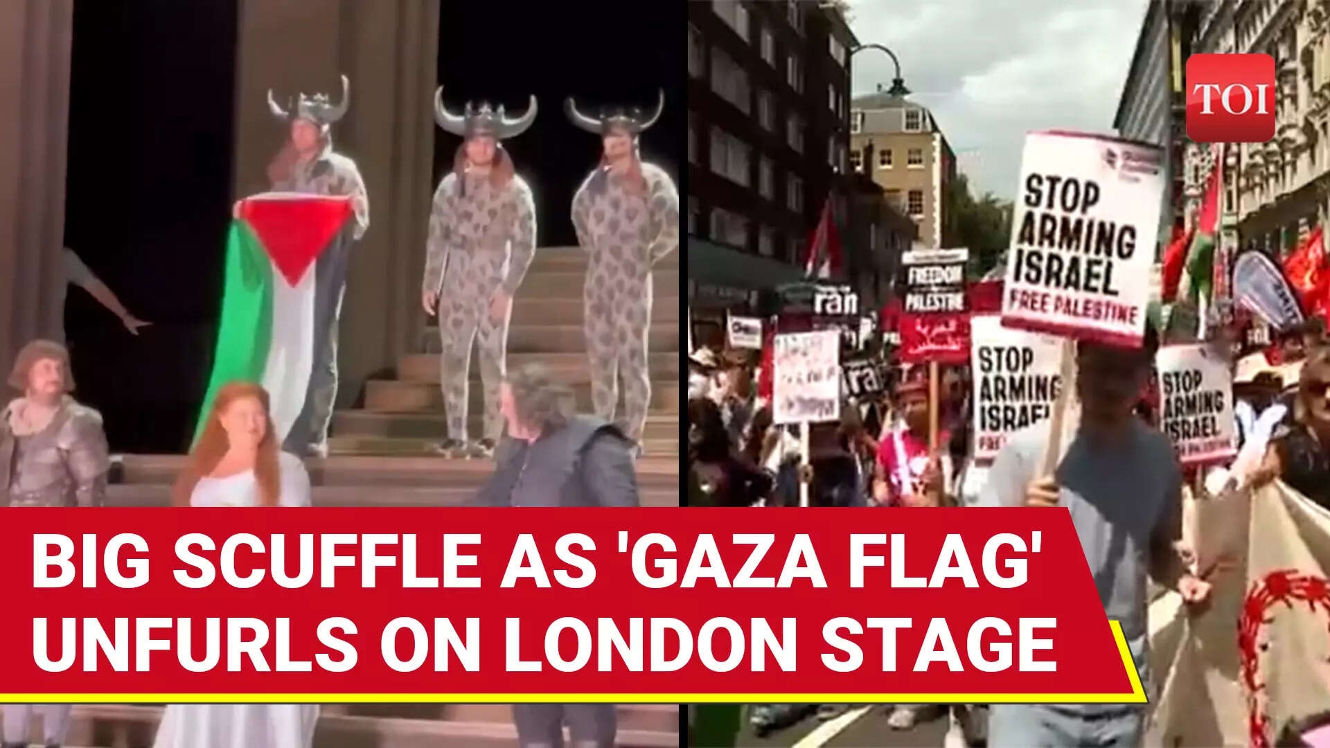'Gaza Flag' Flies At Royal Opera House Stage In London; And Then Scuffle Breaks Out...