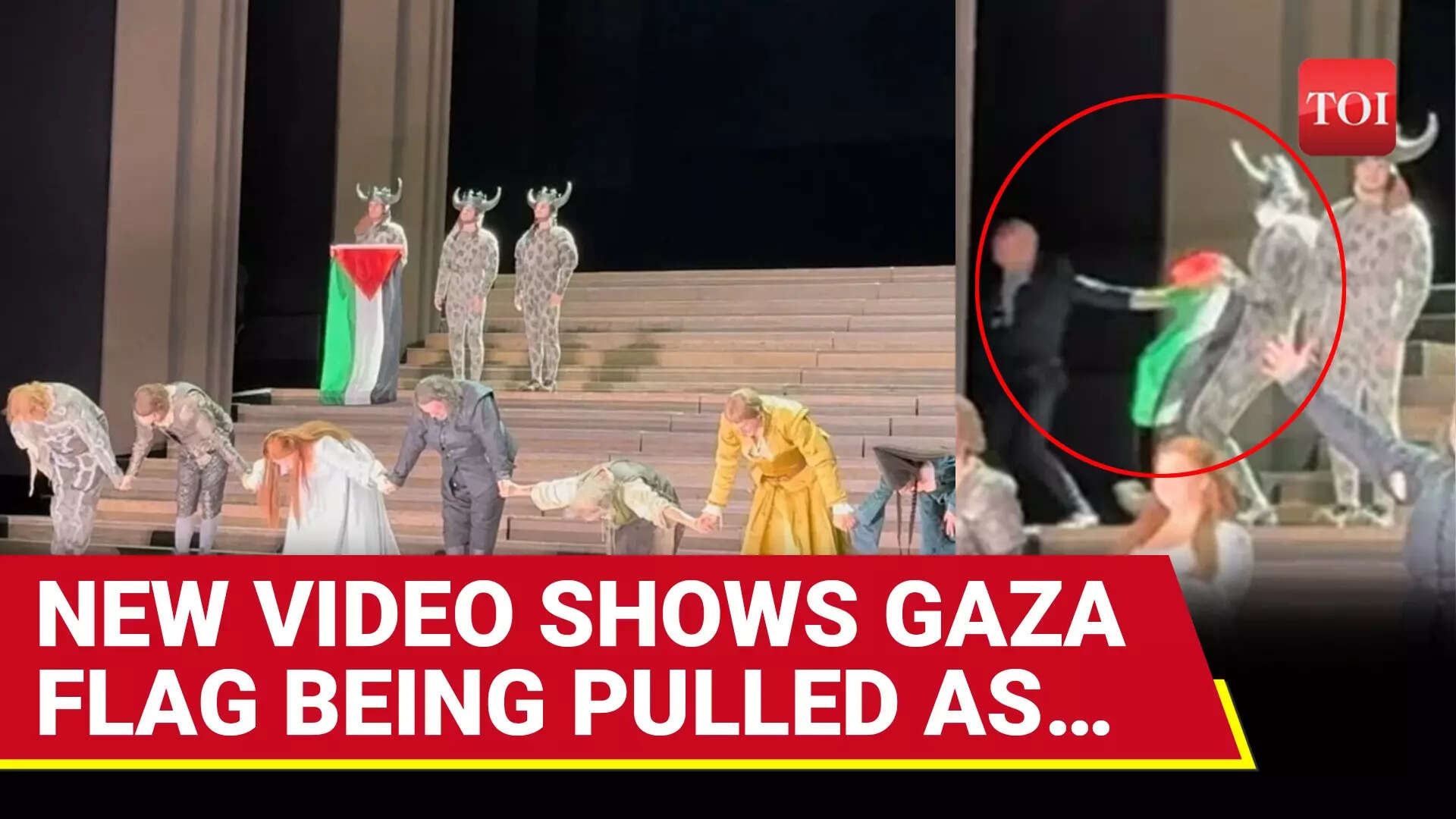 High Drama At London Event: New Video Shows Gaza Flag Being Pulled, But Artist Refuses To Yield