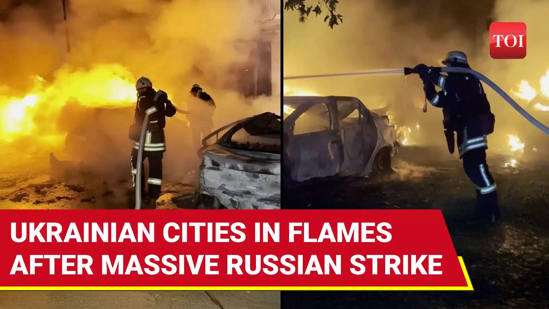 'Everything In Flames...': Devastating Visuals From Ukraine After Russian Non-Stop Assault