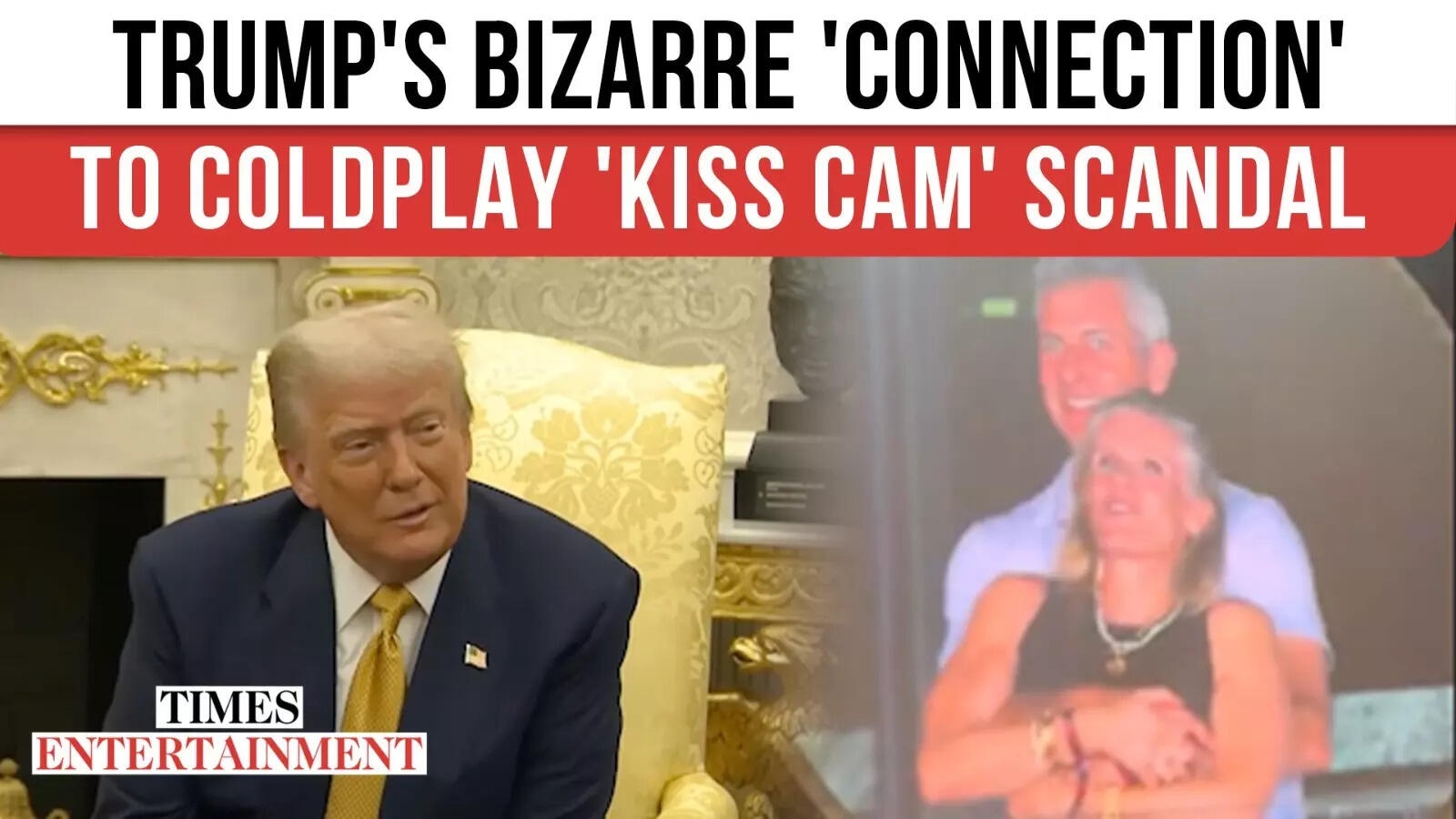 Trump Gives Bizarre Response To Coldplay 'Kiss Cam' Question Amid 'Assassination Mystery'