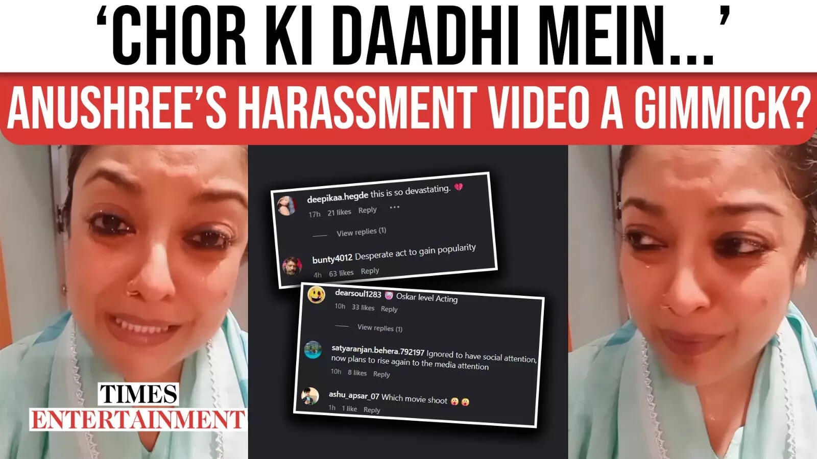 Tanushree Dutta Fires Back at Critics Calling Her Harassment Claims a 'Gimmick'
