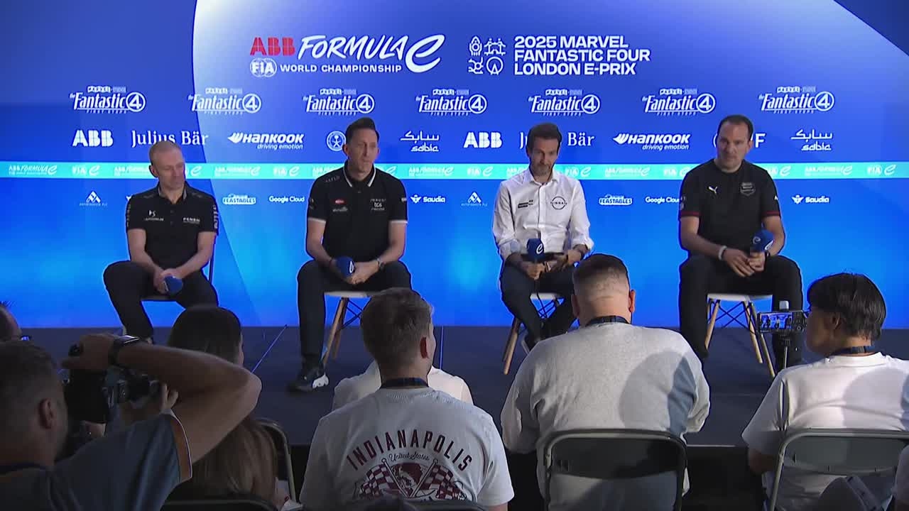 London E‑Prix Round 15: Pre‑Race Press Conference with Drivers (Season 11)