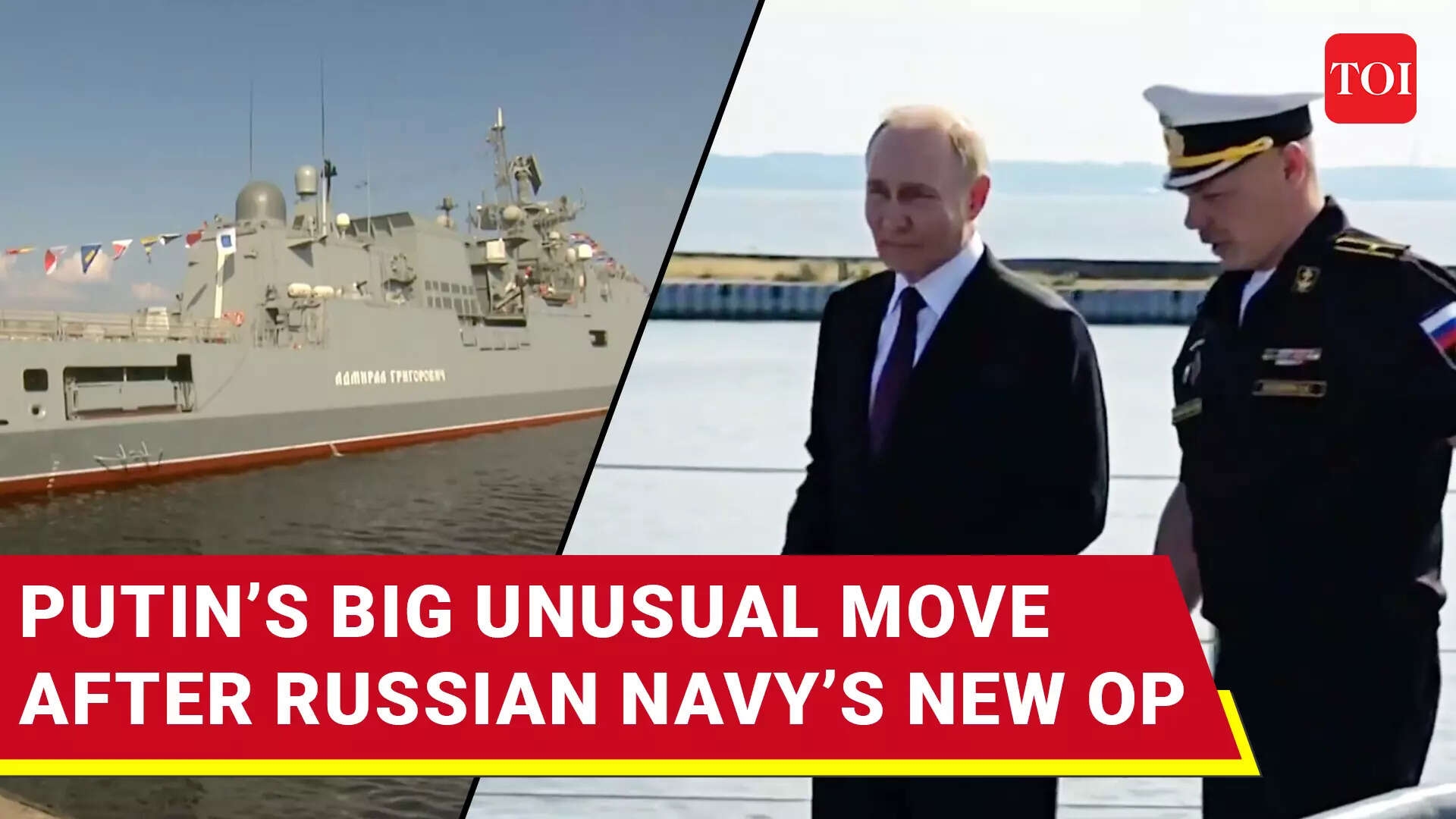 ‘Congrats For The Next Military Title': Putin Promotes Commander Onboard Admiral Grigorovich Frigate