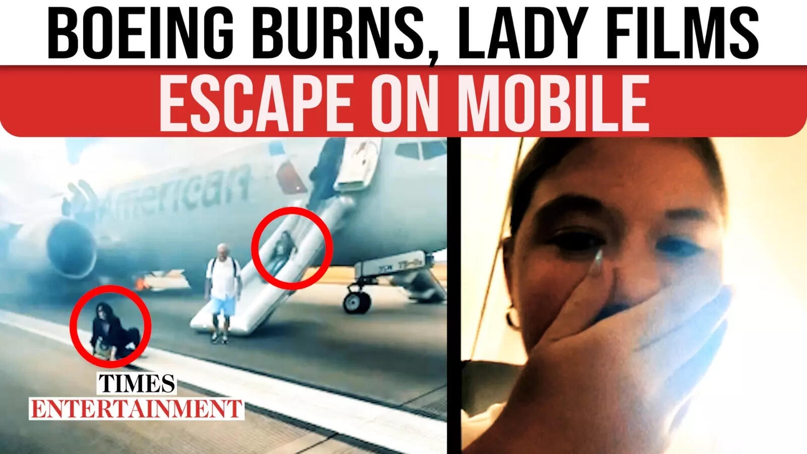 Passenger Films Panic: American Airlines Jet Catches Fire, Chaos Caught on Selfie Video