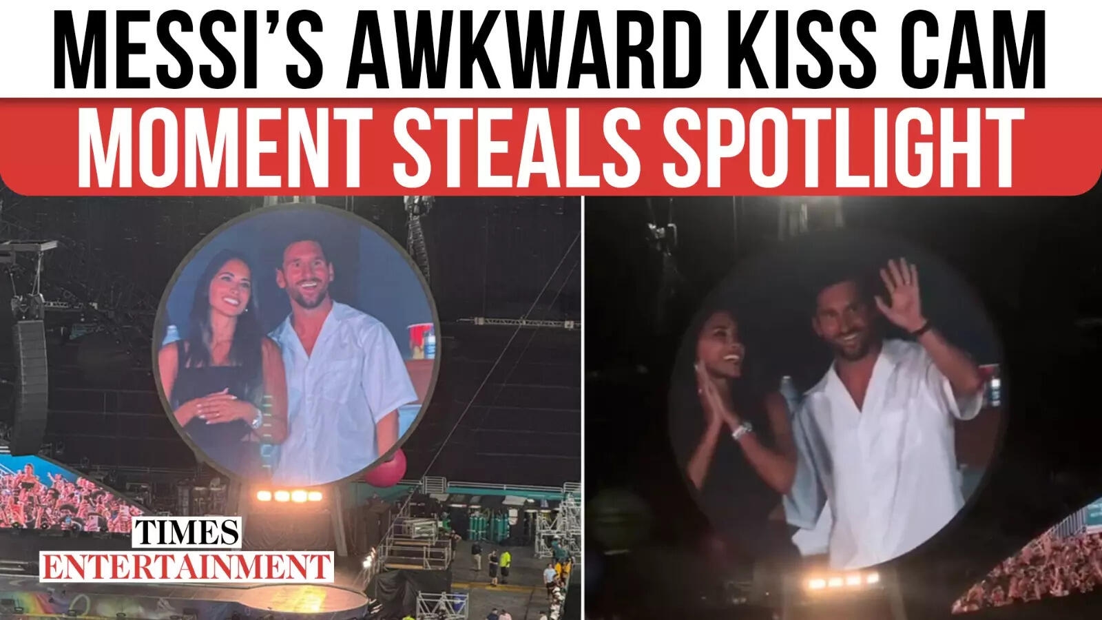 Messi Turns Scarlet On Kiss Cam As Coldplay Crowd Roars, Antonela Handles It Like A Queen
