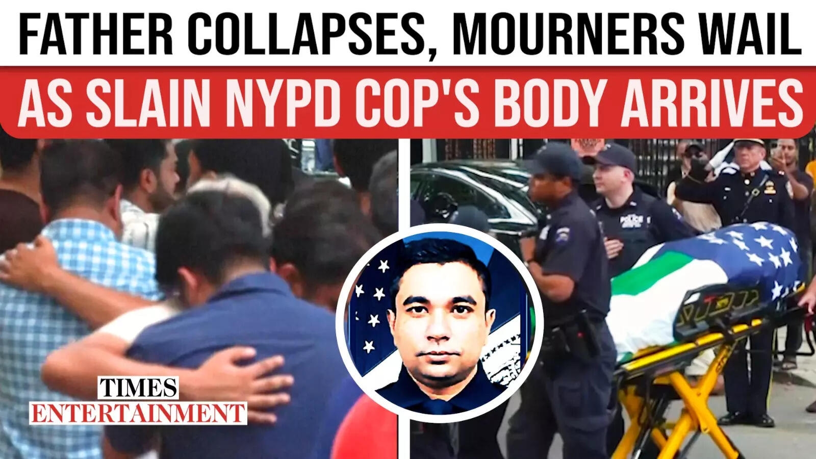 Heartbreak: Slain NYPD Officer's Body Arrives For Final Rites, Mourners Queue Outside Mosque