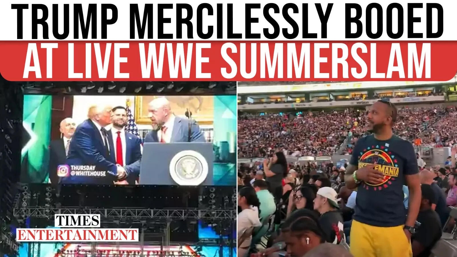 Trump Booed At Live WWE Event, Video Captures Viral SummerSlam 2025 Moment