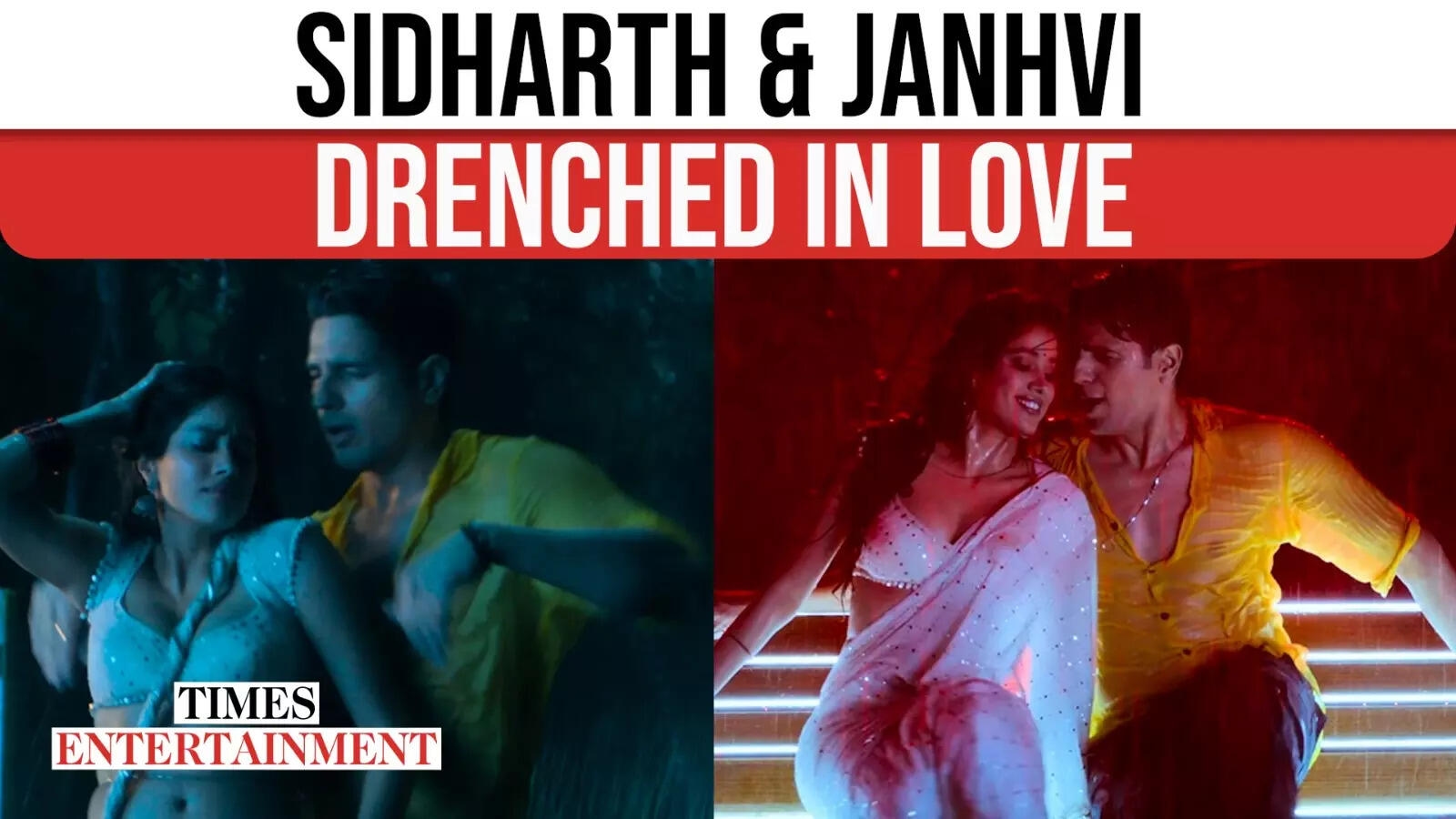 Janhvi Kapoor & Sidharth Malhotra's sizzling rain romance in Bheegi Saree sets screen on fire!