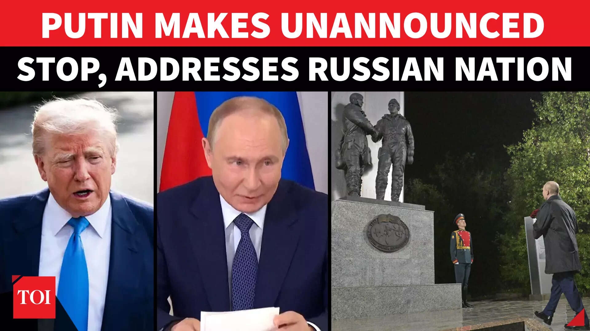 Putin's USSR Surprise Before Alaska Touchdown; 1st Statement As Trump Waits At Airport