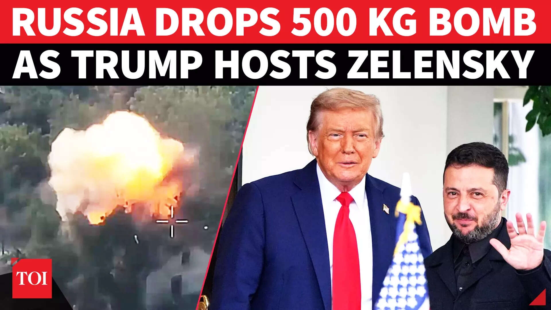 Russia Drops FAB-500 Bomb In Donetsk; Powerful Attack Launched As Trump Hosts Zelensky