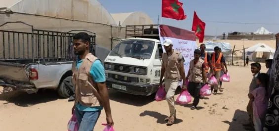 Morocco supports relief effort for displaced families in Gaza Strip