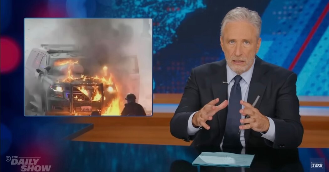 Jon Stewart to Los Angeles: ‘Is Your City Ever Not on Fire?'