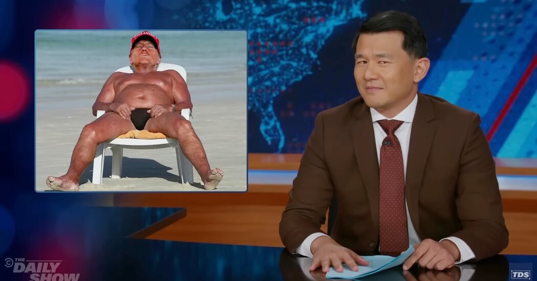 Ronny Chieng Ponders Iran's Threat to Kill a Sunbathing Trump