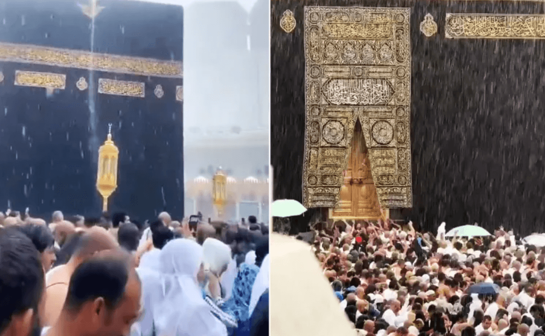 أمطار غزيرة في مكة المكرمة (فيديو)