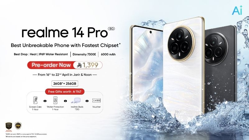 realme 14 Pro: Segment's best unbreakable smartphone with the fastest chipset, pre-orders start April 16 with exclusive early-bird gifts