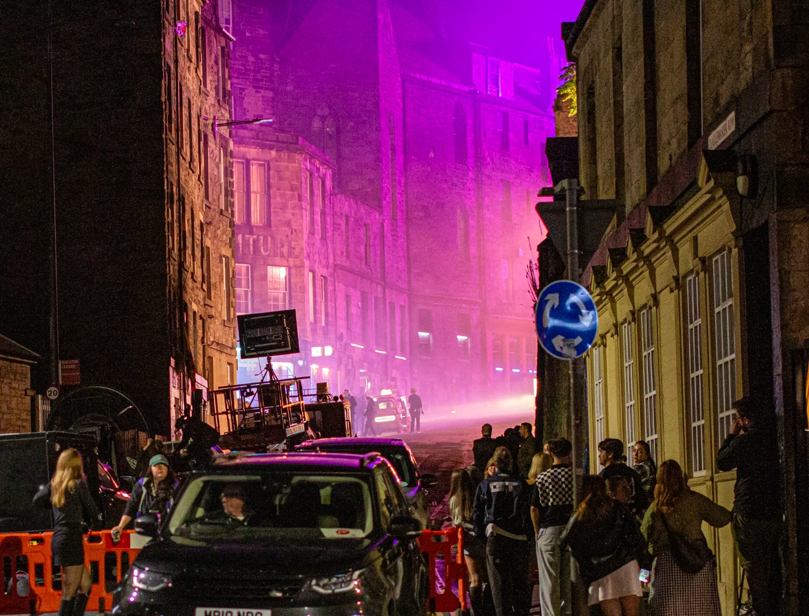 Filming in Edinburgh this week