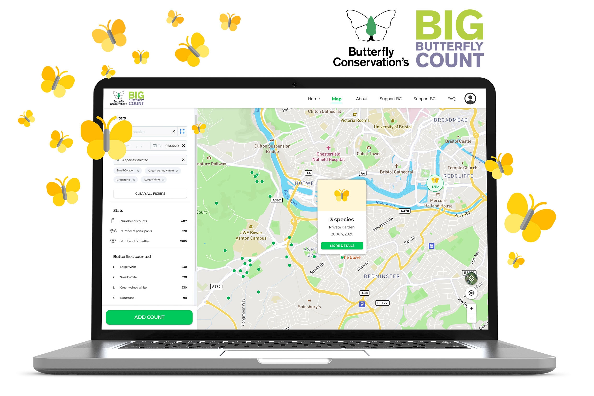 Butterfly count emergency call to Scots