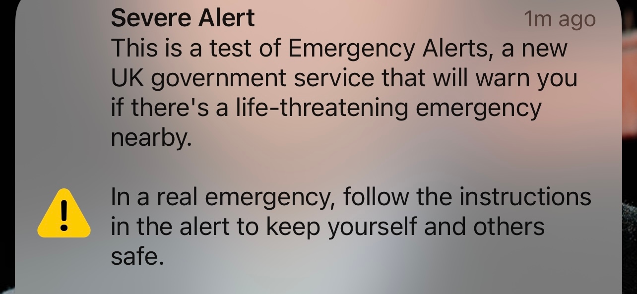 National Emergency Alert to be tested in September