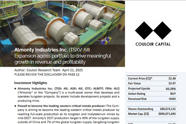 Almonty Industries: Expansion across portfolio to drive meaningful revenue & profit growth