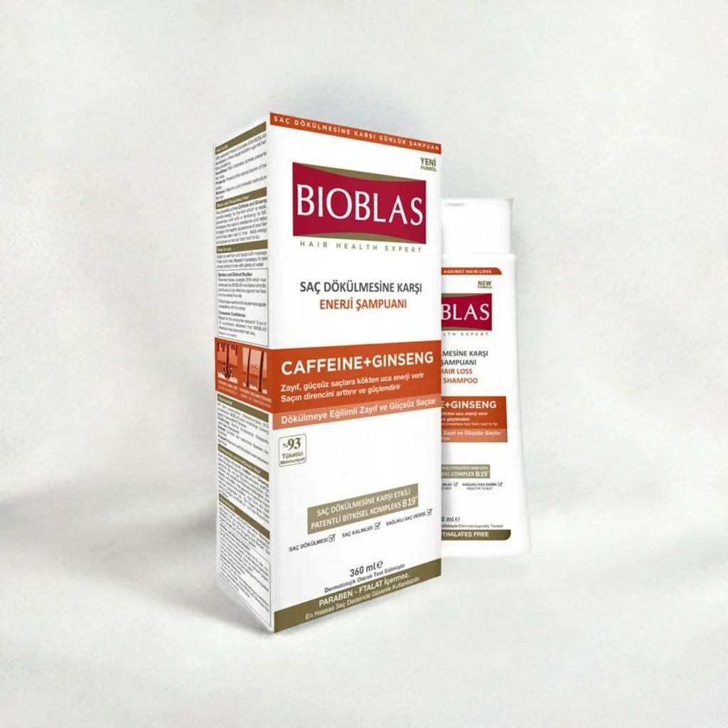 Bioblas Anti-Hair Loss Shampoo with Caffeine & Ginseng – 360ml: The Natural Solution to Hair Fall