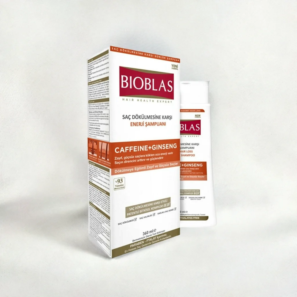 Bioblas Caffeine & Ginseng Shampoo (360ml): A Natural Solution to Stronger, Healthier Hair